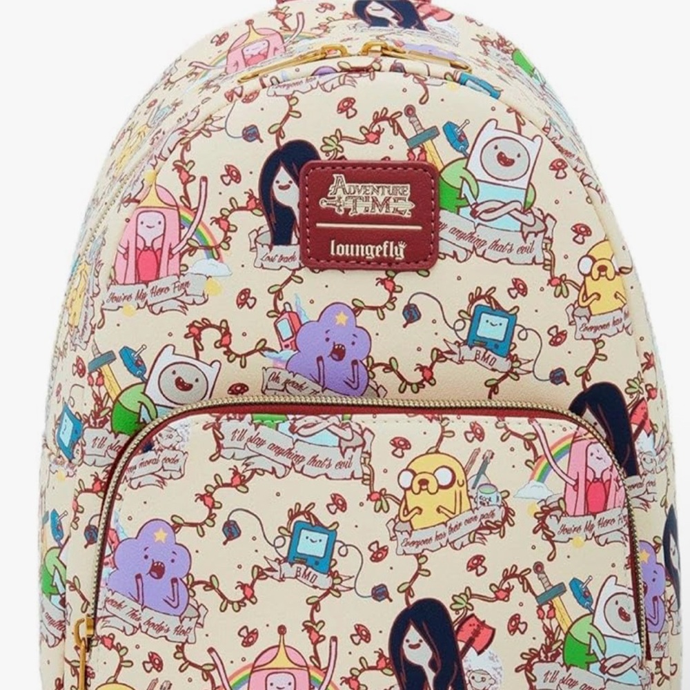 Loungefly Adventure Time Kids Backpack - Cream and Multicolor